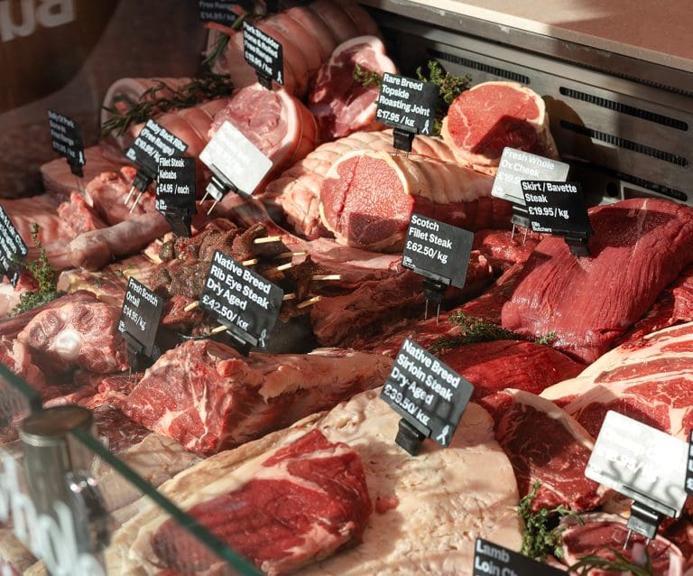 meat selection at ellis butchers