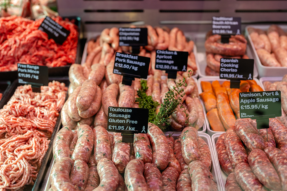 ellis butchers sausages, chorizo, chipolatas, gluten free