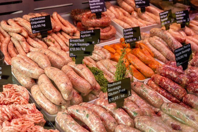 ellis butchers pork sausages, gluten free, chipolatas, chorizo