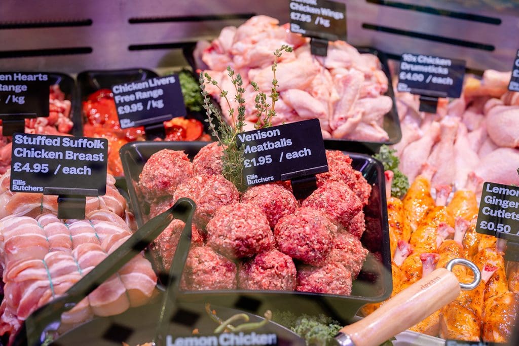 ellis butchers vension meatballs and chicken breast