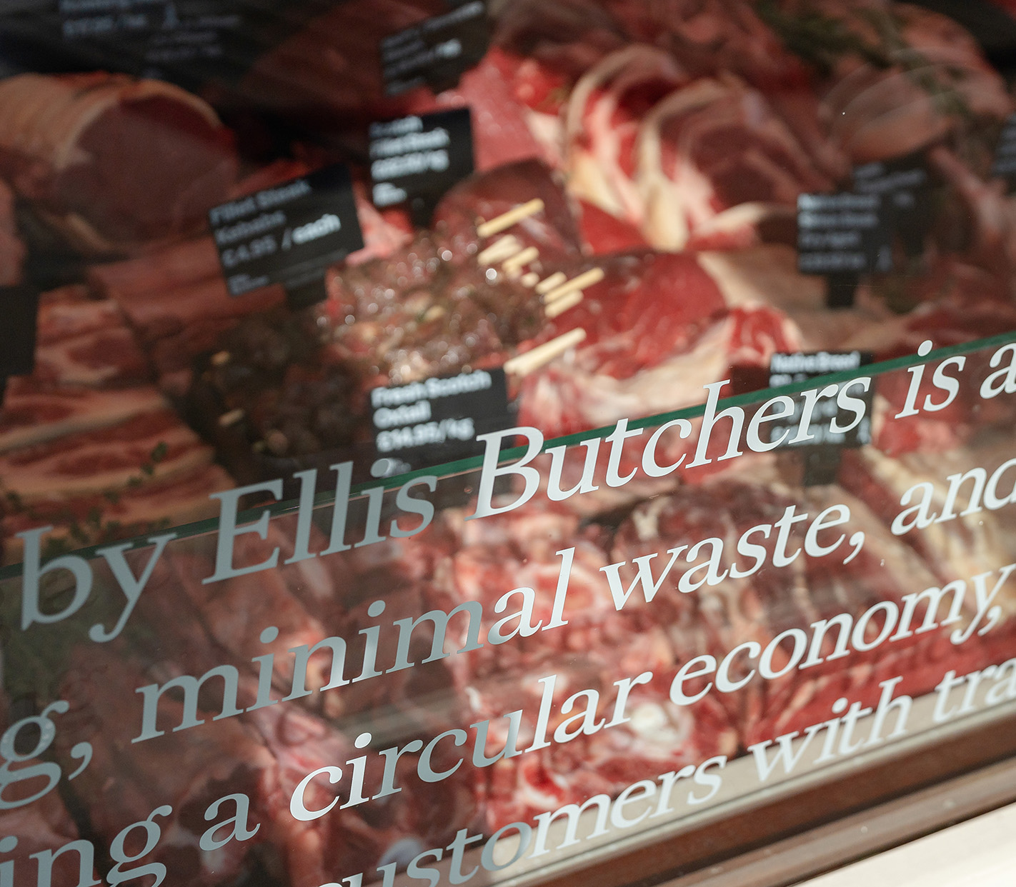 ellis butchers front of shop writing